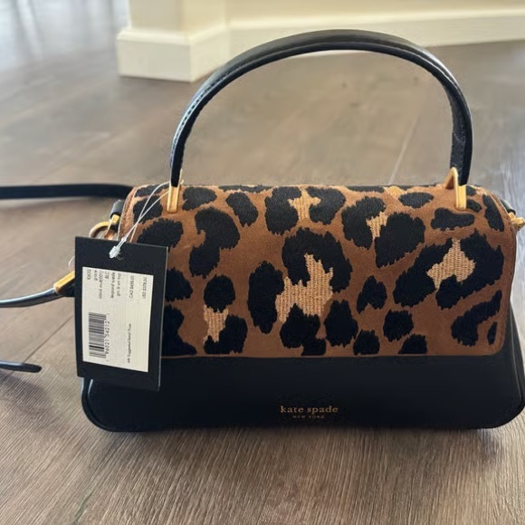 Kate Spade Black and Brown Leopard Crossbody Bag - Picture 2 of 3
